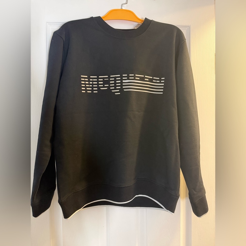 McQ by Alexander McQueen Black and White Crewneck Sweater